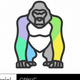 A proud, confident gorilla  app icon - ai app icon generator - app icon aesthetic - app icons