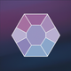 A AI-generated app icon of a / symbol in navy blue color and lavender color and gray color and pale purple color color scheme