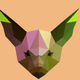 A AI-generated app icon of bat in rose gold , clear , dark khaki , yellow green color scheme