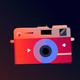A stylized camera  app icon - ai app icon generator - app icon aesthetic - app icons