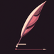 A stylized feather pen  app icon - ai app icon generator - app icon aesthetic - app icons