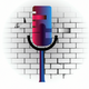 A stylized microphone  app icon - ai app icon generator - app icon aesthetic - app icons