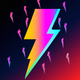 A stylized lightning storm with thunderbolts  app icon - ai app icon generator - app icon aesthetic - app icons