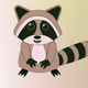 An adorable, cartoon-style raccoon  app icon - ai app icon generator - app icon aesthetic - app icons