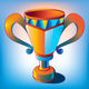 A stylized trophy cup  app icon - ai app icon generator - app icon aesthetic - app icons