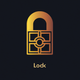 A stylized lock and chain  app icon - ai app icon generator - app icon aesthetic - app icons