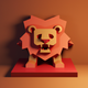 A majestic, roaring lion  app icon - ai app icon generator - app icon aesthetic - app icons
