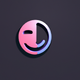 A sly, winking smiley face  app icon - ai app icon generator - app icon aesthetic - app icons