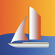 A graceful, elegant sailboat  app icon - ai app icon generator - app icon aesthetic - app icons