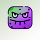 A sneering, devilish smiley face  app icon - ai app icon generator - app icon aesthetic - app icons