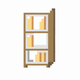 A stylized bookshelf app icon - ai app icon generator - app icon aesthetic - app icons