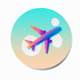 a plane flying in the sky app icon - ai app icon generator - app icon aesthetic - app icons