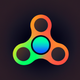 A AI-generated app icon of a spinner in  color scheme
