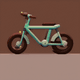 A AI-generated app icon of a bike in saddle brown , off white , olive , cool grey color scheme