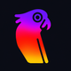 A vibrant, colorful parrot  app icon - ai app icon generator - app icon aesthetic - app icons