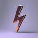 A stylized lightning bolt with an electric spark  app icon - ai app icon generator - app icon aesthetic - app icons