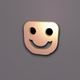 An insouciant, snickering smiley face  app icon - ai app icon generator - app icon aesthetic - app icons