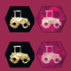 A sturdy, dependable tractor  app icon - ai app icon generator - app icon aesthetic - app icons