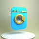 A AI-generated app icon of washer in teal , wheat , white , steel blue color scheme