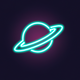 A stylized planet Saturn with rings  app icon - ai app icon generator - app icon aesthetic - app icons