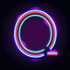 A futuristic letter O with a neon outline  app icon - ai app icon generator - app icon aesthetic - app icons