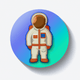 A AI-generated app icon of an astronaut in pale turquoise , mint cream , cadet blue , dark turquoise color scheme