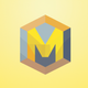 A confident and powerful letter M  app icon - ai app icon generator - app icon aesthetic - app icons