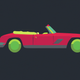 A vintage red convertible car  app icon - ai app icon generator - app icon aesthetic - app icons