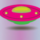 A sleek, futuristic flying saucer  app icon - ai app icon generator - app icon aesthetic - app icons
