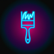 A minimalist paintbrush  app icon - ai app icon generator - app icon aesthetic - app icons