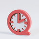 A minimalist clock with a red second hand  app icon - ai app icon generator - app icon aesthetic - app icons