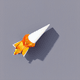 A AI-generated app icon of a rocket in snow , lavender , sage color scheme