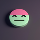 A sleepy-eyed smiley face with a peaceful expression  app icon - ai app icon generator - app icon aesthetic - app icons
