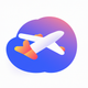 a plane flying in the sky app icon - ai app icon generator - app icon aesthetic - app icons