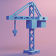 A towering construction crane  app icon - ai app icon generator - app icon aesthetic - app icons