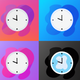A minimalist clock face with hour and minute hands  app icon - ai app icon generator - app icon aesthetic - app icons