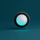 A AI-generated app icon of a sphere shape in tiffany blue , marsala , light blue , dark red color scheme