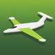 A sleek, streamlined airplane  app icon - ai app icon generator - app icon aesthetic - app icons