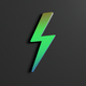 An energetic lightning bolt app icon - ai app icon generator - app icon aesthetic - app icons