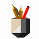 A minimalist pencil cup with pens or pencils  app icon - ai app icon generator - app icon aesthetic - app icons