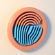 A stylized fingerprint icon  app icon - ai app icon generator - app icon aesthetic - app icons