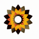 A sunburst yellow sunflower with dark center  app icon - ai app icon generator - app icon aesthetic - app icons