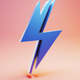 A stylized lightning bolt with abstract lines  app icon - ai app icon generator - app icon aesthetic - app icons