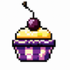 a delicious cake with a cherry on top app icon - ai app icon generator - app icon aesthetic - app icons