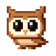 A playful, wide-eyed baby owl  app icon - ai app icon generator - app icon aesthetic - app icons