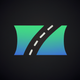 A AI-generated app icon of a road in  color scheme