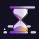 A stylized hourglass with sand falling  app icon - ai app icon generator - app icon aesthetic - app icons