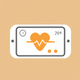 A stylized heart rate monitor app icon - ai app icon generator - app icon aesthetic - app icons