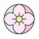 A delicate, pastel-colored cherry blossom  app icon - ai app icon generator - app icon aesthetic - app icons