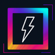 An energetic lightning bolt app icon - ai app icon generator - app icon aesthetic - app icons